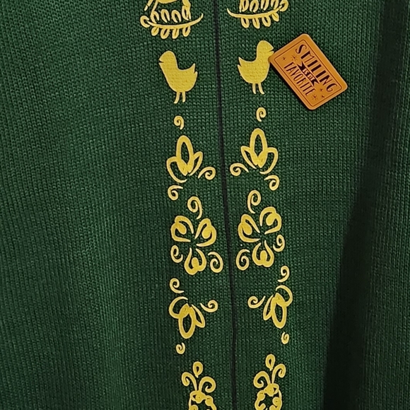 Adult Elf Movie Ugly Christmas Sweater with Hat and Badge - Picture 6 of 6